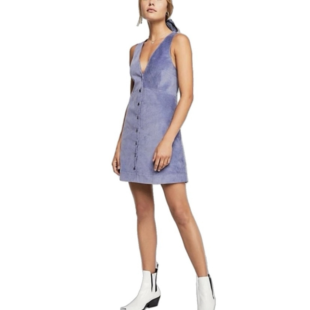 Free People Purple Sleeveless Mini Dress